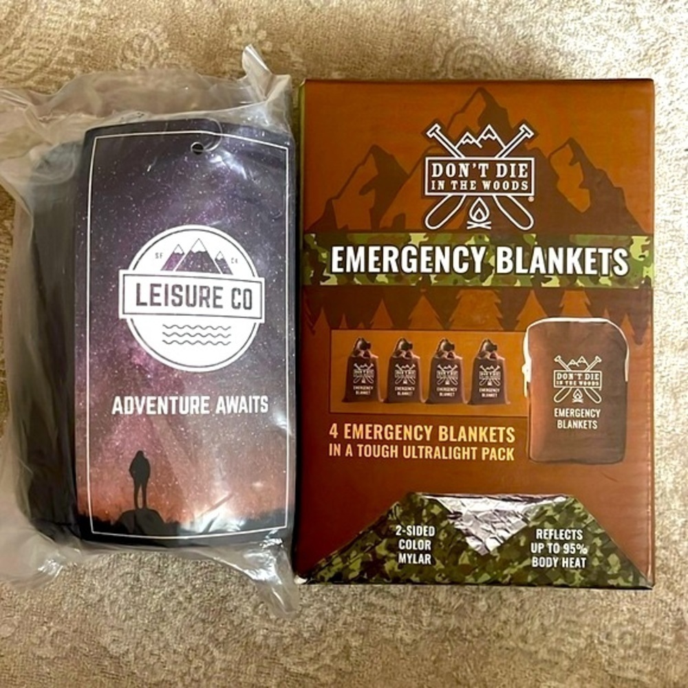 Brand New Emergency Blankets Inflatable Pillow Camping Car Ultralight Outdoor